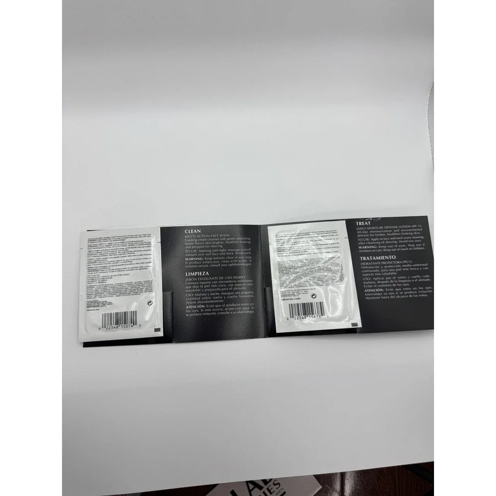 Lot of (3) Lab Series Skincare for Men: Face Wash & Daily Lotion SPF 15 Samples